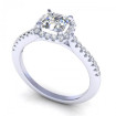 0.80CT ascher and round cut diamonds engagement ring , picture number 1