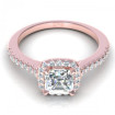 0.70CT ascher and round cut diamonds engagement ring , picture number 1