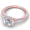 0.80CT ascher and round cut diamonds engagement ring , picture number 2