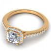 1.15CT ascher and round cut diamonds engagement ring , picture number 2