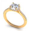 1.15CT ascher and round cut diamonds engagement ring , picture number 0