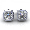 0.80CT ascher cut diamonds stud earrings , picture number 0