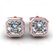 0.25CT ascher cut diamonds stud earrings , picture number 0
