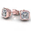 0.25CT ascher cut diamonds stud earrings , picture number 1