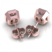 0.25CT ascher cut diamonds stud earrings , picture number 2
