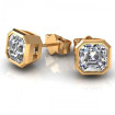 0.50CT ascher cut diamonds stud earrings , picture number 1