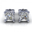 0.80CT ascher cut diamonds stud earrings , picture number 0