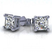2.00CT ascher cut diamonds stud earrings , picture number 1
