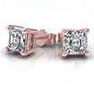 2.00CT ascher cut diamonds stud earrings , picture number 1