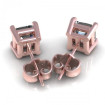 2.00CT ascher cut diamonds stud earrings , picture number 2