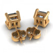 0.50CT ascher cut diamonds stud earrings , picture number 2