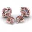 0.70CT ascher and round cut diamonds stud earrings , picture number 2