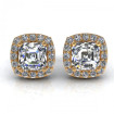 0.70CT ascher and round cut diamonds stud earrings , picture number 0