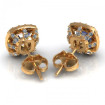 0.70CT ascher and round cut diamonds stud earrings , picture number 2