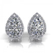 0.62CT pear and round cut diamonds stud earrings , picture number 0