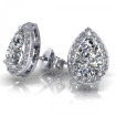 0.62CT pear and round cut diamonds stud earrings , picture number 1