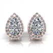 0.62CT pear and round cut diamonds stud earrings , picture number 0