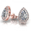0.62CT pear and round cut diamonds stud earrings , picture number 1