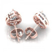 0.62CT pear and round cut diamonds stud earrings , picture number 2
