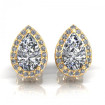 2.12CT pear and round cut diamonds stud earrings , picture number 0