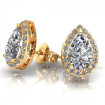 0.37CT pear and round cut diamonds stud earrings , picture number 1
