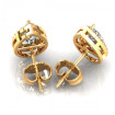 2.12CT pear and round cut diamonds stud earrings , picture number 2