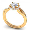 0.60CT round cut diamonds engagement ring , picture number 1