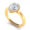 0.55CT pear and round cut diamonds engagement ring , picture number 1