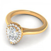 0.55CT pear and round cut diamonds engagement ring , picture number 2