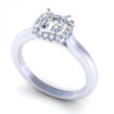 0.50CT ascher and round cut diamonds halo rings , picture number 0