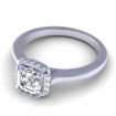 0.70CT ascher and round cut diamonds engagement ring , picture number 2