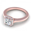 0.50CT ascher and round cut diamonds engagement ring , picture number 2