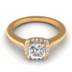 0.50CT ascher and round cut diamonds engagement ring , picture number 1