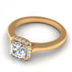0.70CT ascher and round cut diamonds engagement ring , picture number 2