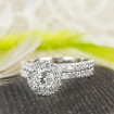 1.50CT round cut diamonds bridal set , picture number 2
