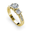 1.05CT Princess and Round Cut Diamonds Engagement Ring , picture number 0