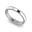 14KT White Gold 3.25MM Width & 1.95MM Thick Plain Wedding Band , picture number 0