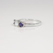 0.90CT Round Cut Diamond and Sapphires Three Stone Ring , picture number 4