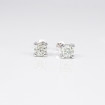 Diamond Stud Earrings with 0.50CT Total Weight and 14KT White Gold Setting , picture number 3
