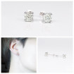 Diamond Stud Earrings with 1.50CT Total Weight and 14KT White Gold Setting , picture number 6