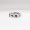 1.90CT Round Cut Diamonds and Sapphires Eternity Band , picture number 3
