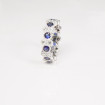 1.90CT Round Cut Diamonds and Sapphires Eternity Band , picture number 4