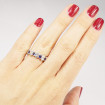 1.90CT Round Cut Diamonds and Sapphires Eternity Band , picture number 5