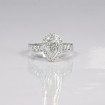 0.83CT pear and round cut diamonds engagement ring , picture number 3