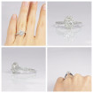 0.72CT oval and round cut diamonds engagement ring , picture number 7