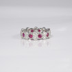 1.90CT Round Cut Diamonds and Rubies Eternity Band , picture number 3