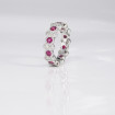 1.90CT Round Cut Diamonds and Rubies Eternity Band , picture number 4