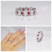 1.90CT Round Cut Diamonds and Rubies Eternity Band , picture number 6