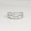 Princess Cut Diamond Bridal Set - 2.10CT Total Weight , picture number 5