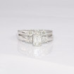 1.80CT emerald and round cut diamonds bridal set , picture number 3